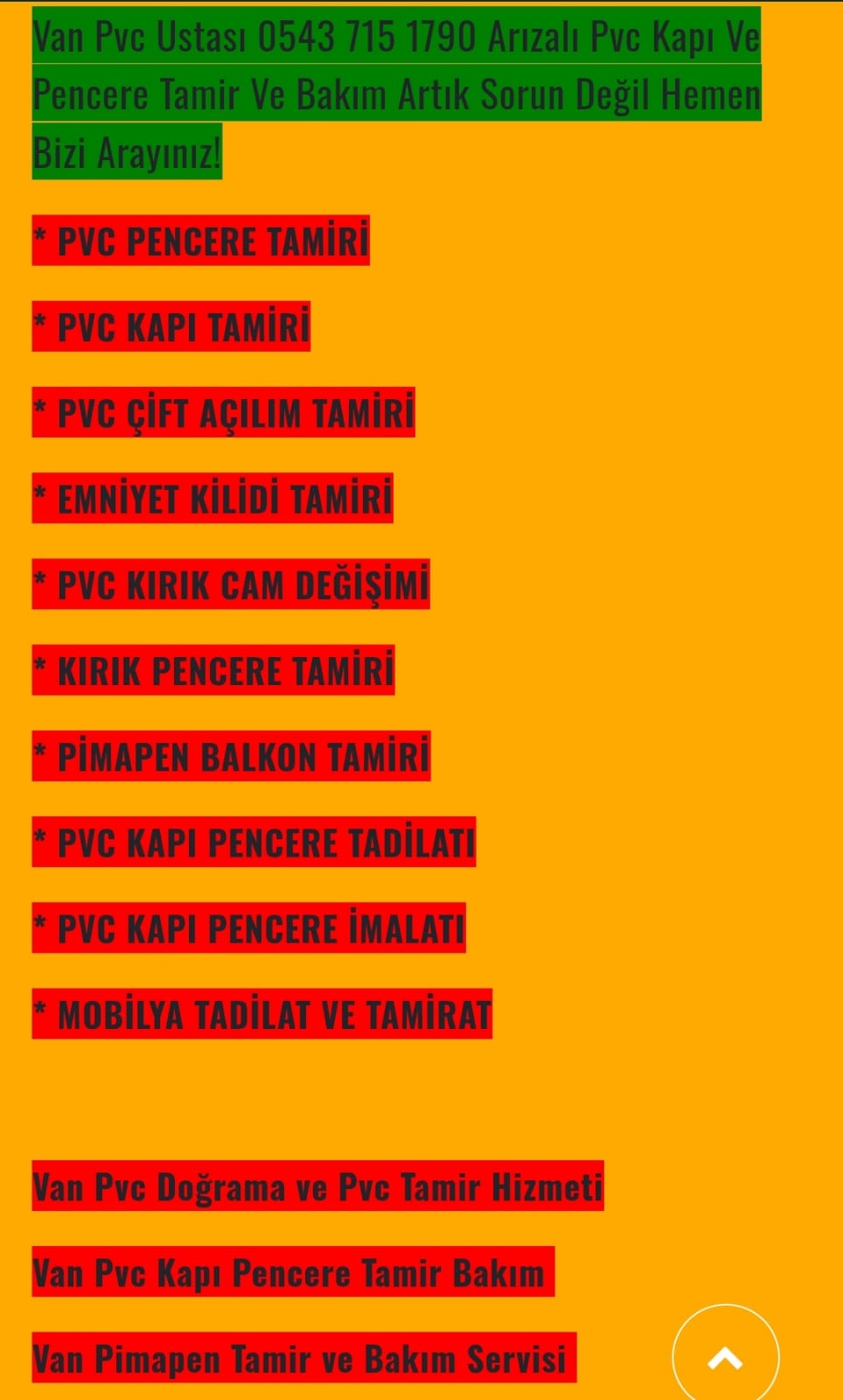VAN PVC KAPI PENCERE TAMİRİ >05437151790<